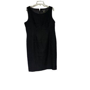 Kasper Women's Classic Sheath Dress Midi Black Size 14